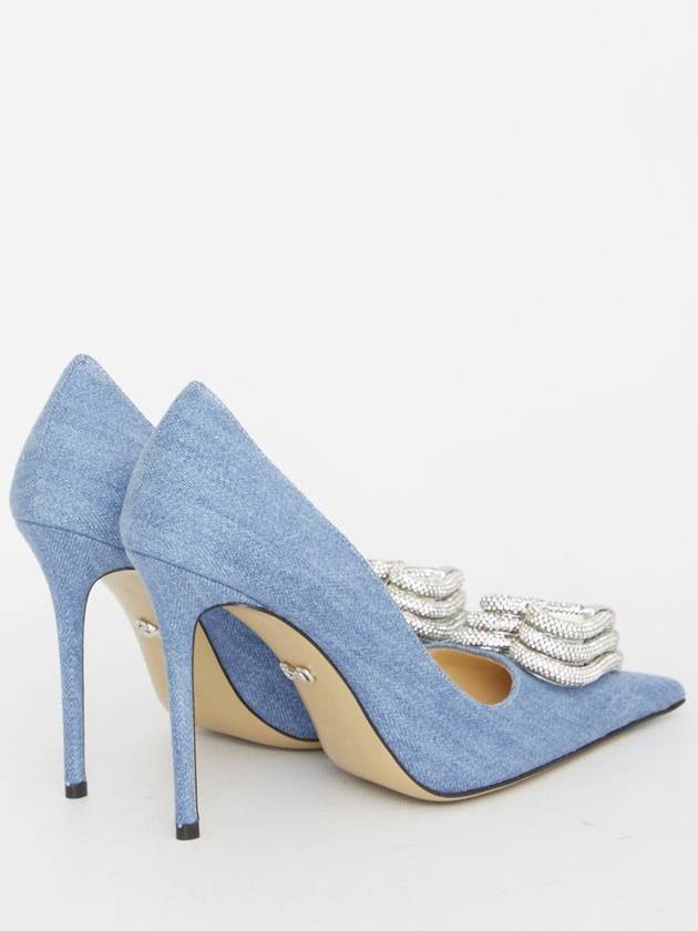 Triple Heart Denim Pumps - MACH & MACH - BALAAN 3