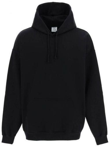 Logo Embroidered Hoodie Black - VETEMENTS - BALAAN 1