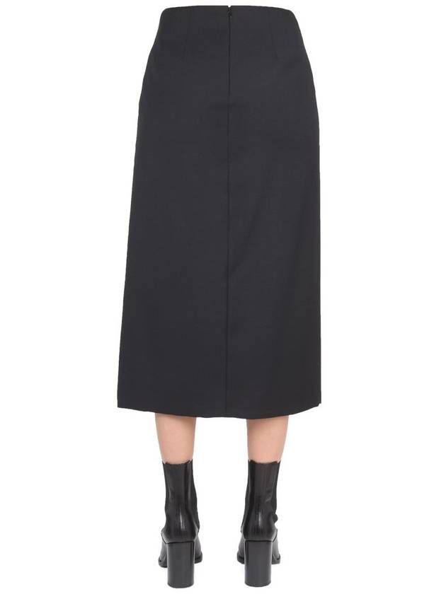 Women's Wool Slit Pencil Skirt Black - ALEXANDER MCQUEEN - BALAAN 5