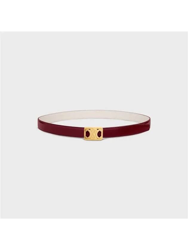 Frame Triomphe Reversible Medium Leather Belt Black White - CELINE - BALAAN 4