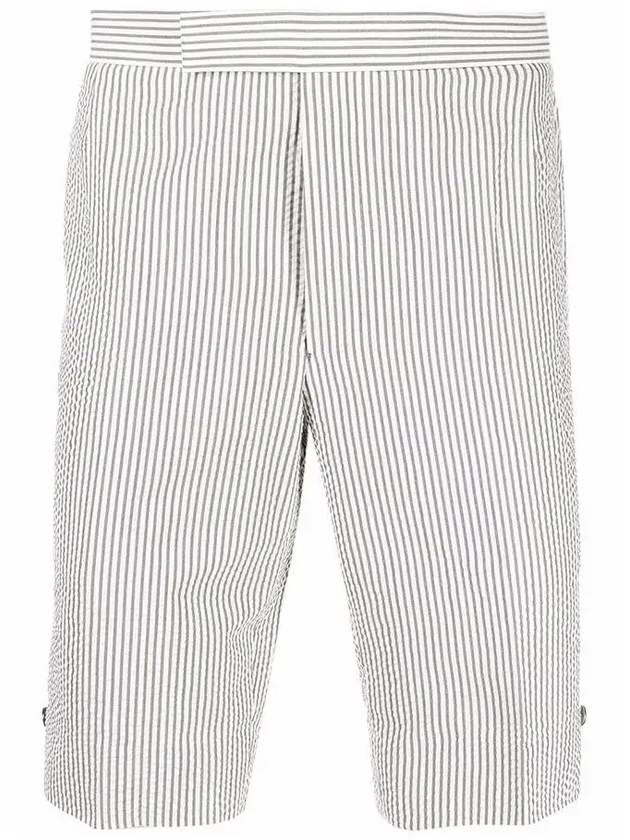 Classic Striped Backstrap Wool Bermuda Shorts Grey - THOM BROWNE - BALAAN 3