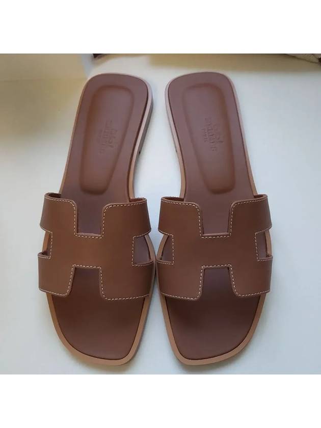 Oran Sandals Slippers EU 37 Gold Absong H021056Z - HERMES - BALAAN 5