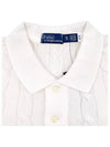 Slim Fit Cable Knit Polo Shirt White - POLO RALPH LAUREN - BALAAN 4