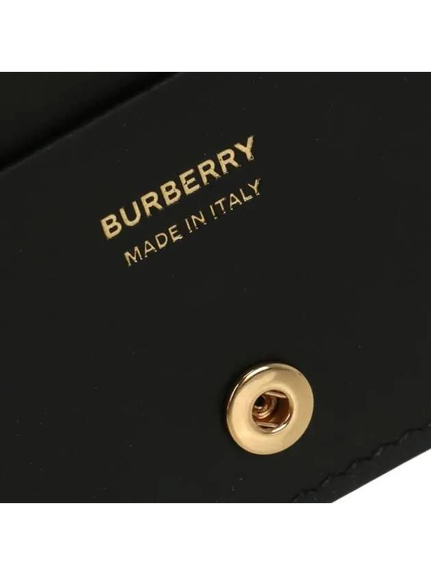 TB Grainy Leather Half Wallet Black - BURBERRY - BALAAN 6