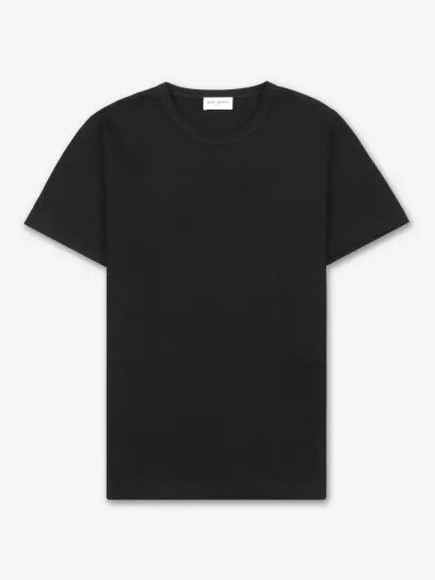 Classic Short Sleeve T Shirt Black 801474YB2FT1000 - SAINT LAURENT - BALAAN 2