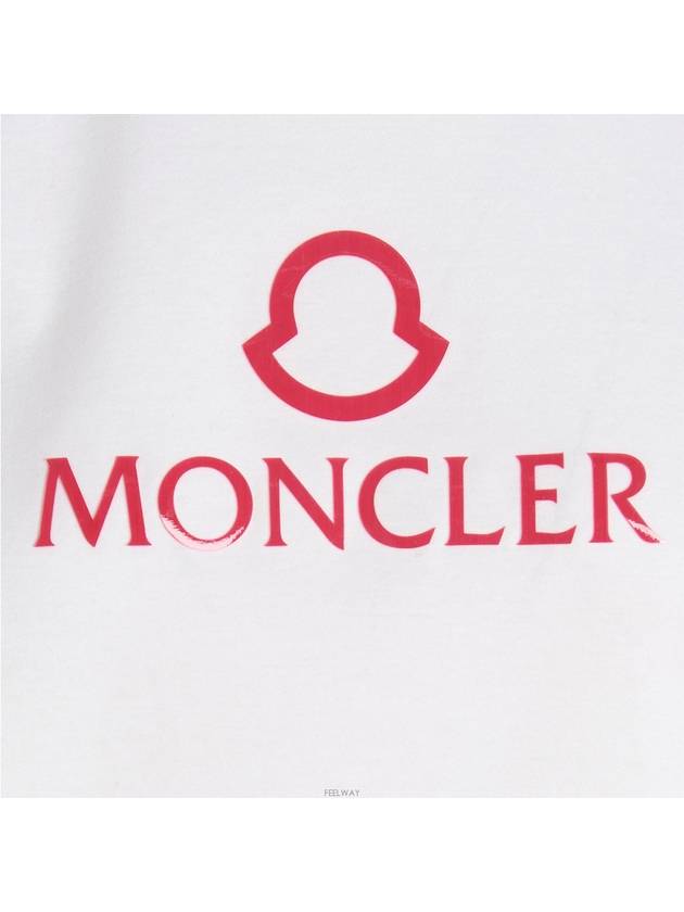 Women's Logo Short Sleeve T-Shirt White - MONCLER - BALAAN 6