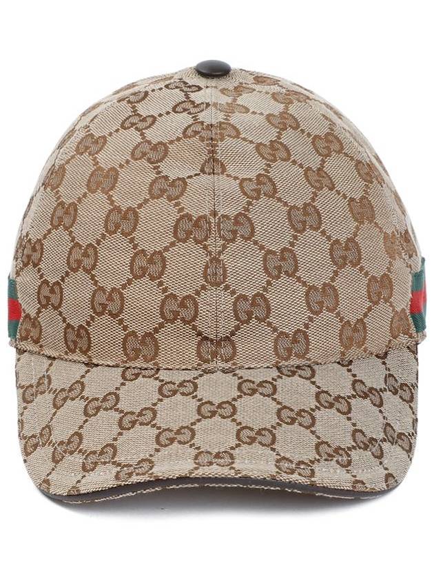 Original GG Web Supreme Canvas Baseball Ball Cap Beige Ebony - GUCCI - BALAAN 2