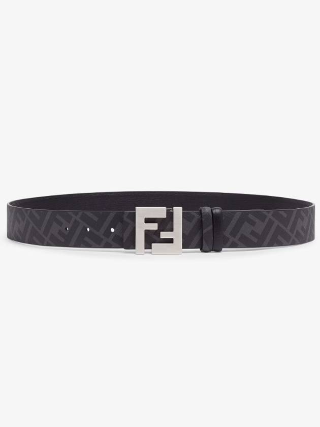 FF Square Reversible Belt Black Brown - FENDI - BALAAN 2