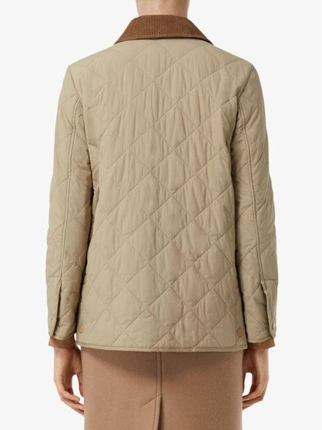 Diamond Quilted Thermoregulated Barn Jacket Honey - BURBERRY - BALAAN 5