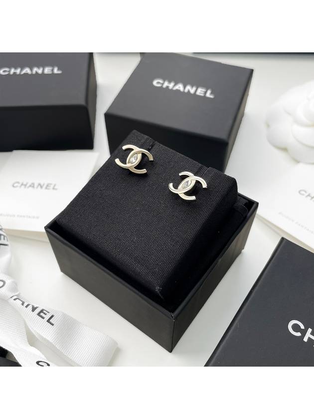 CC Logo Crystal Earrings Gold - CHANEL - BALAAN 6