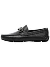 PARIGI Silver Double Gancini Loafer Black 0671739 - SALVATORE FERRAGAMO - BALAAN 3