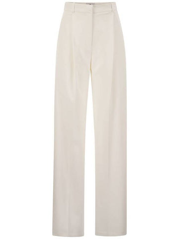 Crepe trousers with satin details - ELISABETTA FRANCHI - BALAAN 1