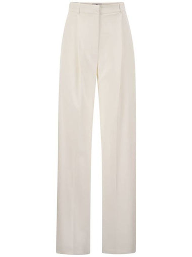 Crepe trousers with satin details - ELISABETTA FRANCHI - BALAAN 1