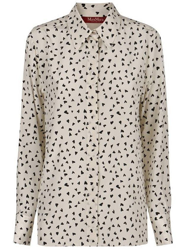 Max Mara Studio Pagine Printed Crêpe De Chine Shirt - MAX MARA - BALAAN 1