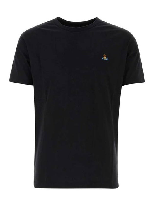 ORB Logo Cotton Short Sleeve T-Shirt Black - VIVIENNE WESTWOOD - BALAAN 2