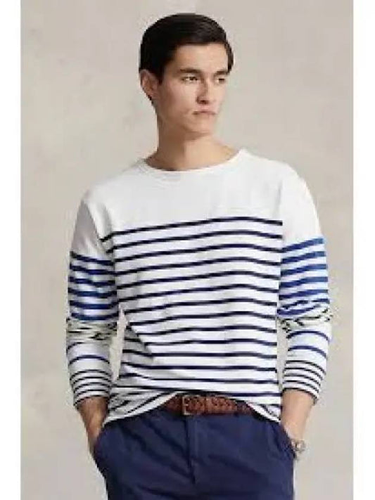 Savings Classic Fit Striped Jersey T Shirt White - POLO RALPH LAUREN - BALAAN 1