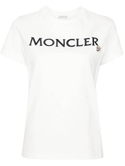 Embossed Logo Women s Cotton Short Sleeve T Shirt 8C00006 829HP - MONCLER - BALAAN 2