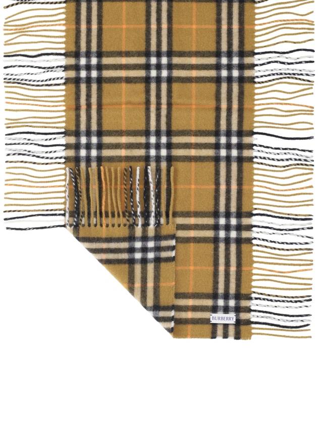 Happy Check Cashmere Scarf Oxide - BURBERRY - BALAAN 4