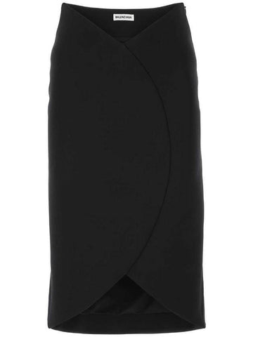 stretch viscose blend pencil skirt black - BALENCIAGA - BALAAN 1