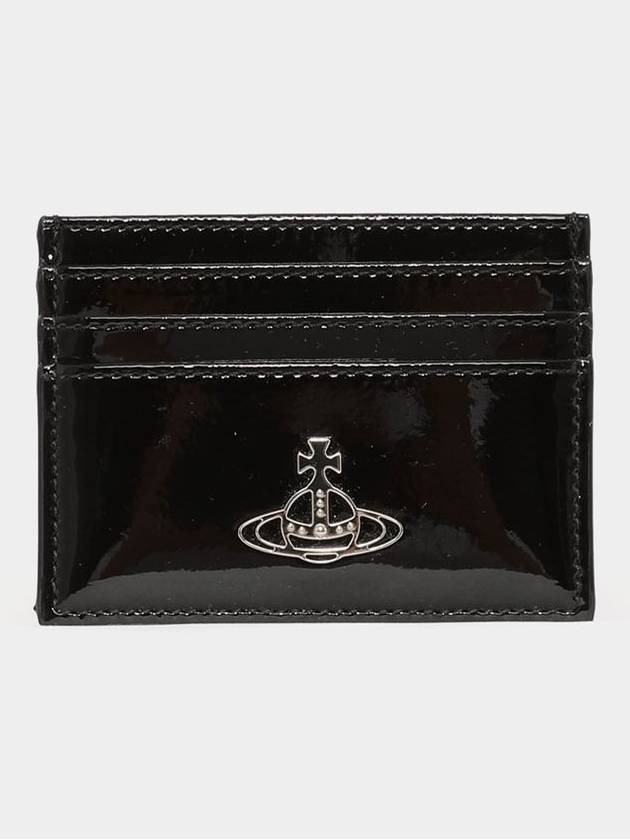 ORB Shiny Cow Leather Women s Common Card Wallet 54030006W L001O N403 - VIVIENNE WESTWOOD - BALAAN 1