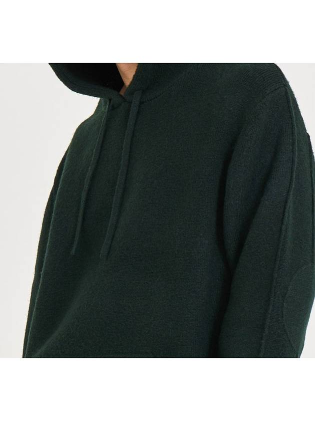 Oversized Fit Hooded Knit Top Deep Green - BLACKBROWN - BALAAN 3