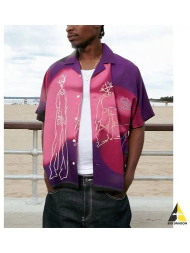 M Neon Camp Shirt Purple COLLAR - AWAKE NY - BALAAN 1