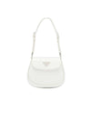 Cleo Brushed Leather Mini Shoulder Bag White - PRADA - BALAAN 1