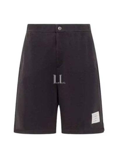 Logo Patch Midi Shorts Navy - THOM BROWNE - BALAAN 2