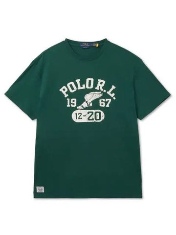 Classic Fit Jersey Graphic T Shirt Moss Against - POLO RALPH LAUREN - BALAAN 1