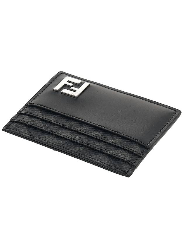 FF Square Leather Card Wallet Black - FENDI - BALAAN 5