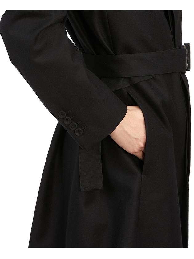 logo buckle wool single coat black - DIOR - BALAAN.