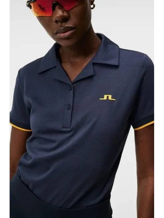 SS Golf Short Sleeve Solange Polo SOLANGE POLO Navy - J.LINDEBERG - BALAAN 2