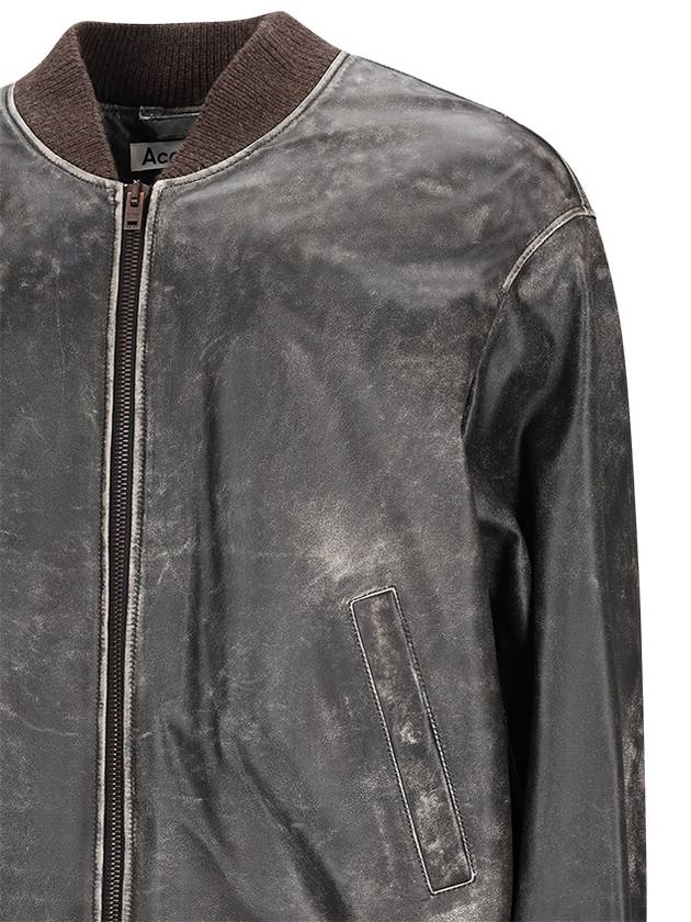 LEATHER BOMBER JACKET - ACNE STUDIOS - BALAAN 3