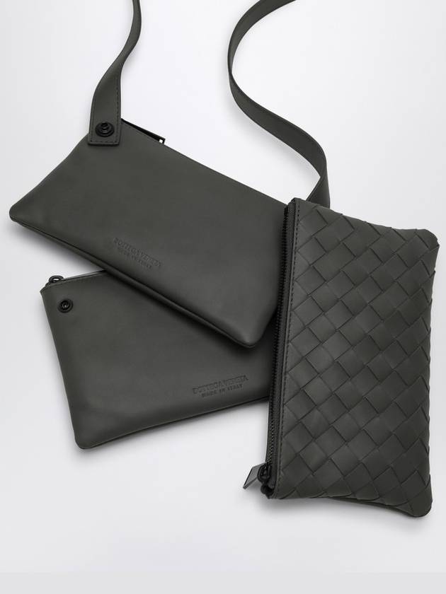 Triple Zipper Cross Bag Grey - BOTTEGA VENETA - BALAAN 3