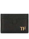 T Line Leather Credit Card Wallet Black - TOM FORD - BALAAN 2