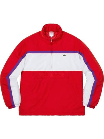 Lacoste Puffy Half Zip Pullover Red LACOSTE PUFFY HALF ZIP PULLOVER - SUPREME - BALAAN 1