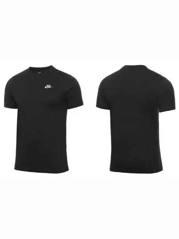 Sportswear Club Short Sleeve T-Shirt Black - NIKE - BALAAN 7