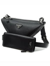 Saffiano Leather Shoulder Bag Black - PRADA - BALAAN 2