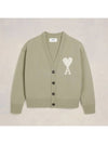 De Coeur Logo Wool Cardigan Green - AMI - BALAAN 2