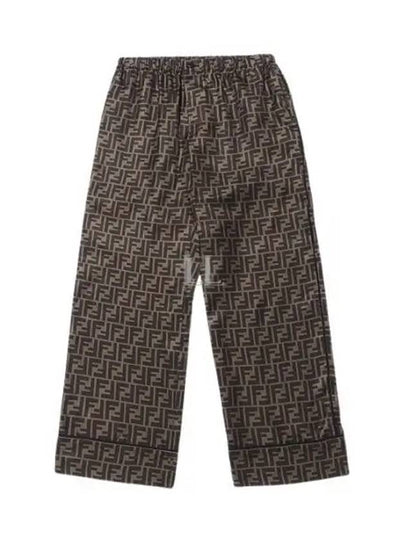 Twill Wide Pants Brown - FENDI - BALAAN 2