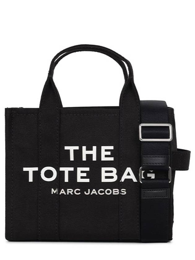 Logo Small Canvas Tote Bag Black - MARC JACOBS - BALAAN 2