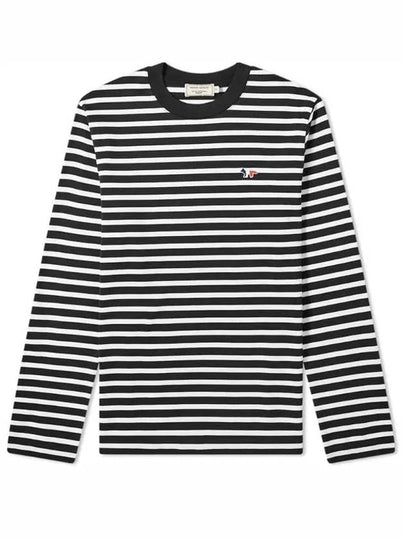 Fox Logo Stripe Long Sleeve T-Shirt White Black - MAISON KITSUNE - BALAAN 2