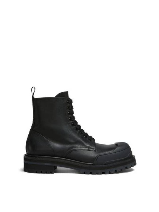 Dada Army Leather Combat Boots Black - MARNI - BALAAN 1