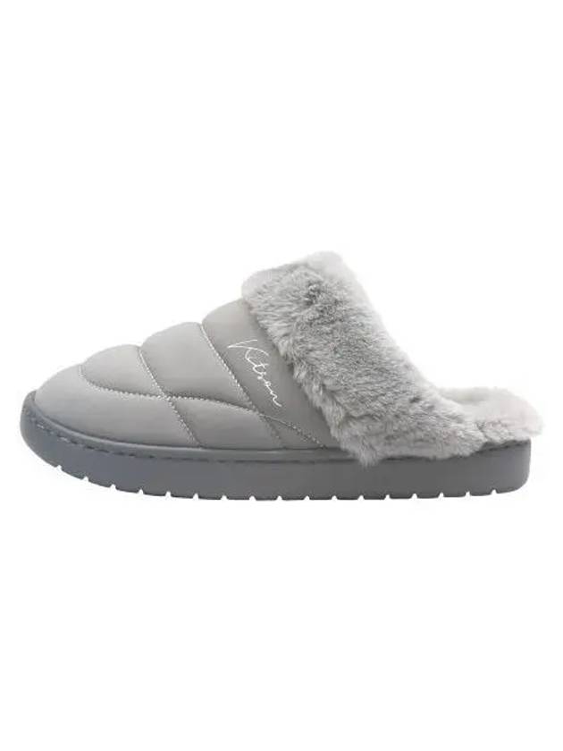 KITSON Angela padded fur slippers gray - KITON - BALAAN 1