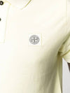 Logo Patch Washing Polo Shirt Yellow - STONE ISLAND - BALAAN 3