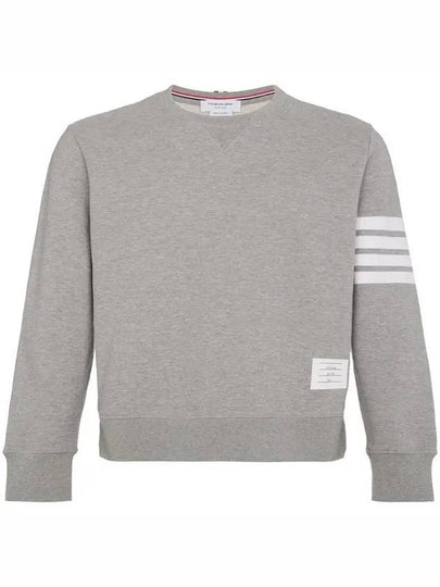 4 Bar Loopback Jersey Sweatshirt Light Grey - THOM BROWNE - BALAAN 2