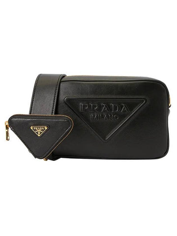 Grace Lux Leather Camera Cross Bag Black - PRADA - BALAAN 1