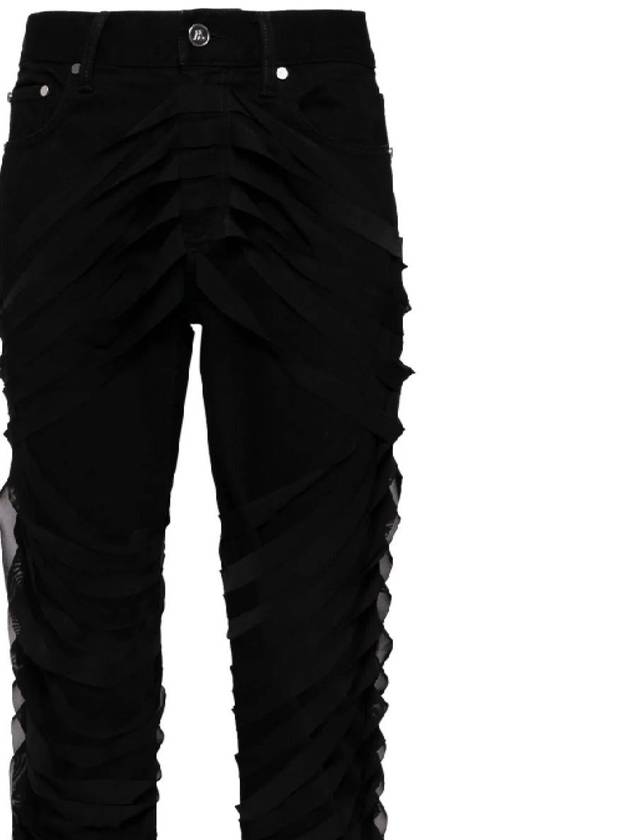 Wrap Around Ribbons 5 Pocket Skinny Jeans Black - HELMUT LANG - BALAAN 3