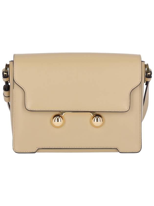 Trunkaroo Medium Leather Shoulder Bag Beige - MARNI - BALAAN 2