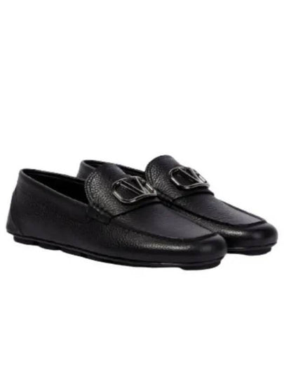 V Logo Driving Shoes Black - VALENTINO - BALAAN 2